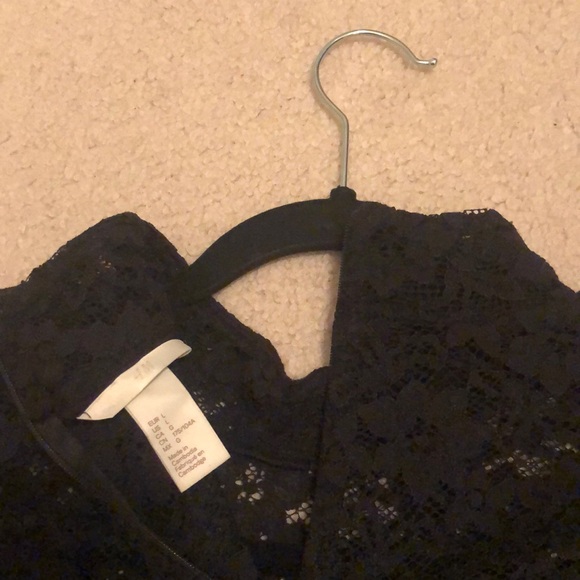 H&M black lace long sleeve shirt - Picture 4 of 4